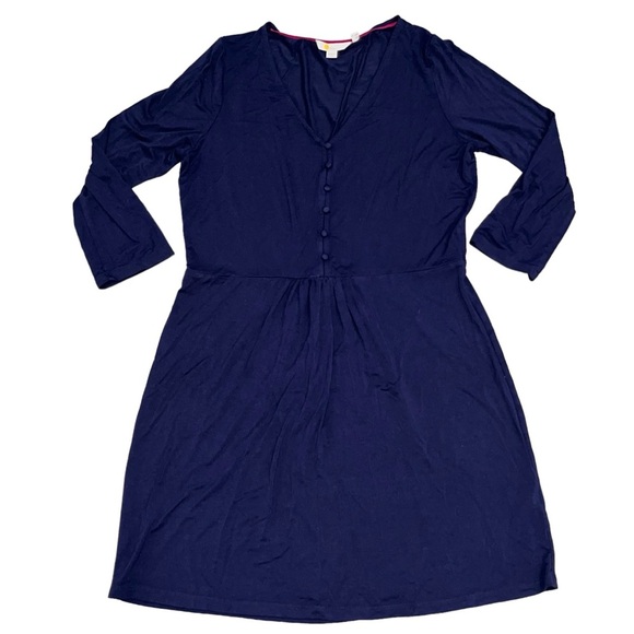 Boden Women’s Navy Blue Sabina Jersey Knit 3/4 Sleeve Fit & Flare Dress size 8 - Picture 6 of 9